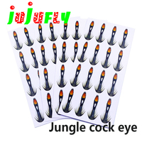 2sheets artificial jungle cock eye sub feather sticker classic wet flies fly tying materials even for buzzer&midge fly&streamers