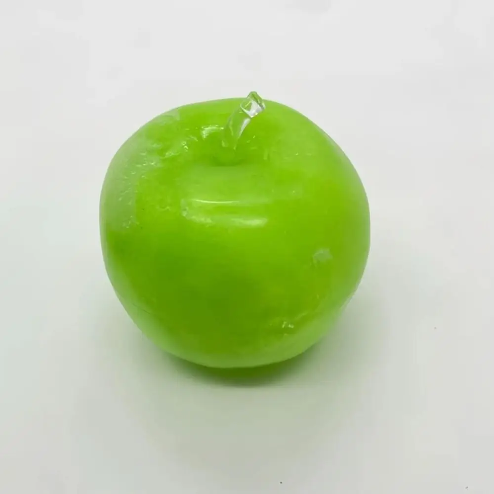 Cute TPR Green Apple Slushie Stress Ball Apple Shaped Elastic Stress Relief Squeeze Green Moldable Fidget Relaxation