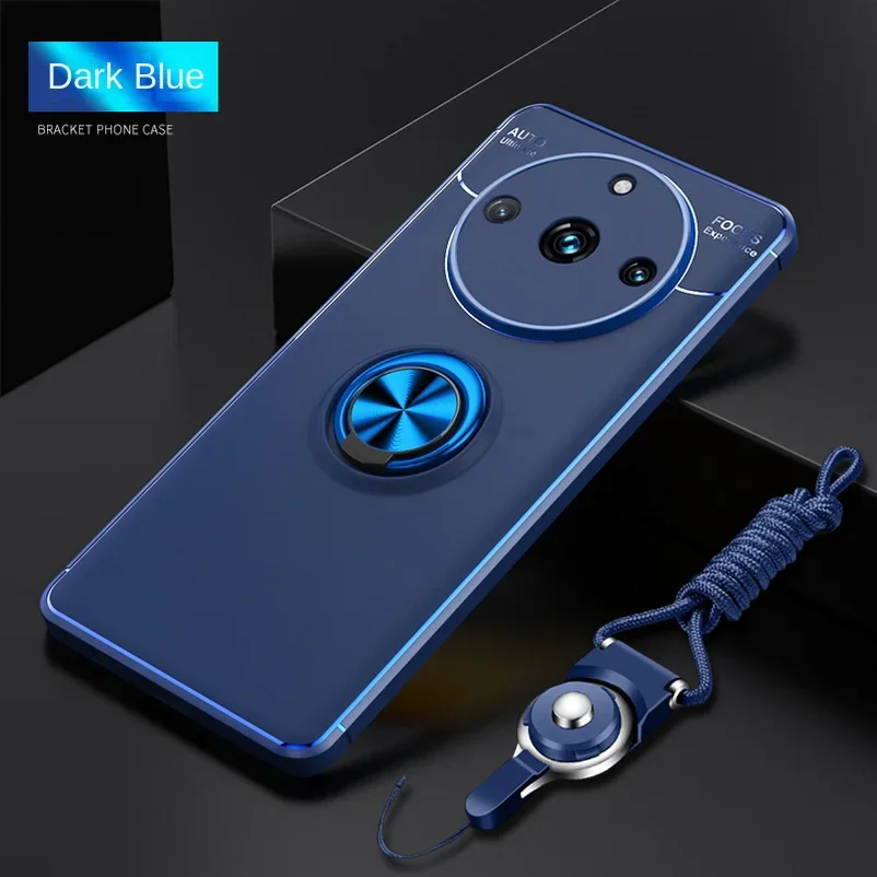 

Silicone case For Realme 11 Pro + 10 9i 9 8i 8 7 X7 6 Realme C35 C33 C30 C21 C30s C25Y C21Y C3 Strip Cover Finger Ring Holder