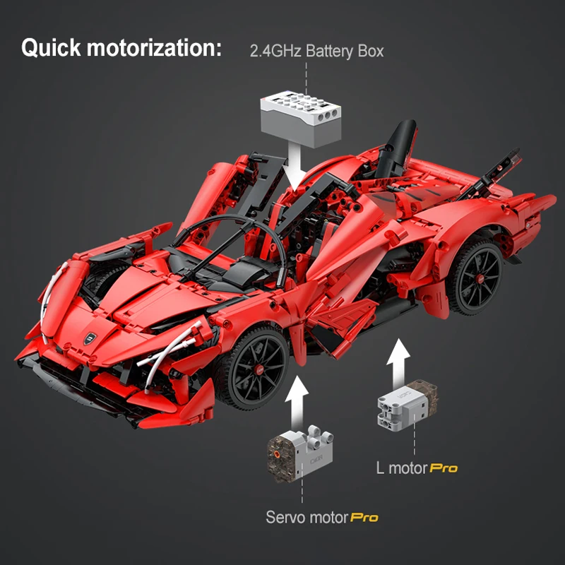 Cada 1823Pcs Angel\'s Wing Remote Control Super Drift Racing Car Building Blocks City APE RC Sports Vehicle Bricks Toys For Kids