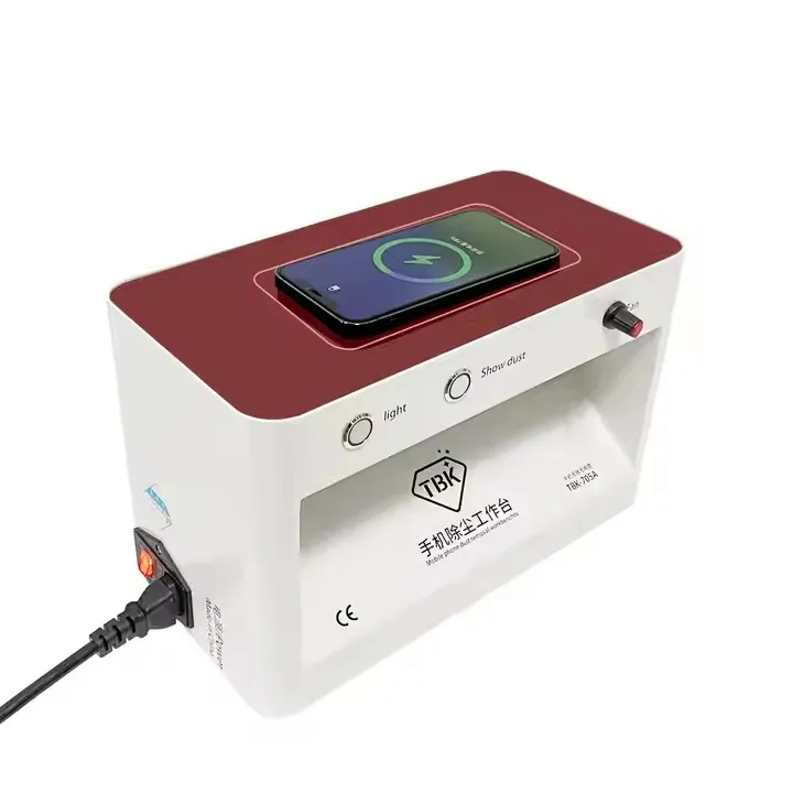 

TBK-705A Mobile Phone Wireless Charging Dust Removal Workbench Dust Extraction Dedusting for Iphone