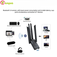 1300M Bluetooth 5.4 WIFI Adapter Wireless Network Card 5G Wi Fi Receiver Dual Band Wi-Fi Dongle 4 Antenna For PC/Laptop Win10/11