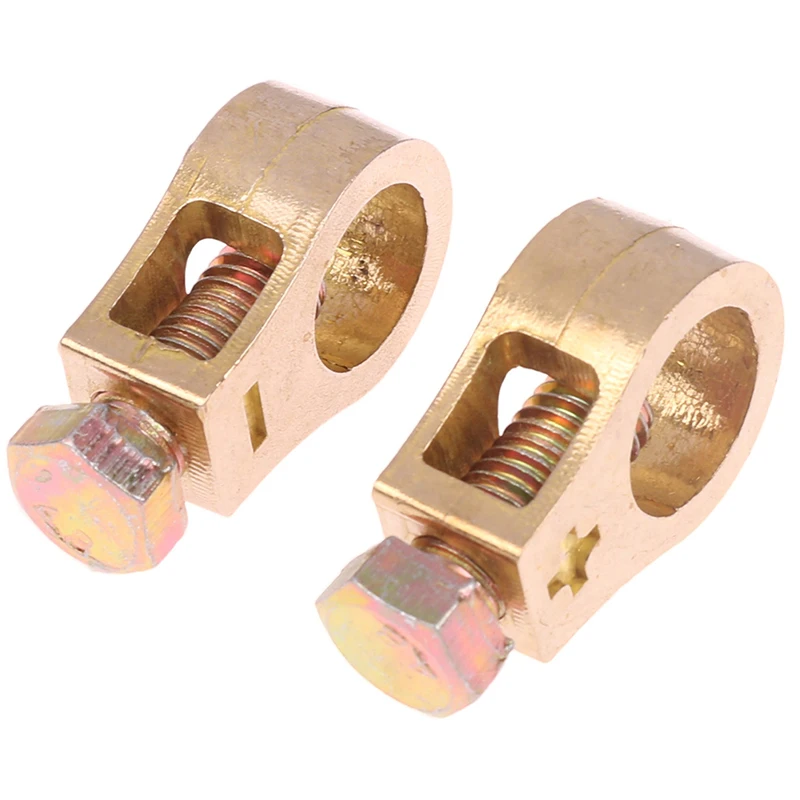 Copper Car Battery Terminal Wire Cable Clamp Top Quick Post Terminal Positive Negative Electric Connector Clamps Auto Accessorie