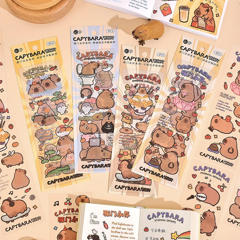 

32 pack/lot Kawaii Capybara Stickers Cute Scrapbooking DIY Diary Decorative Sealing Sticker Album Stick Label School Supplies