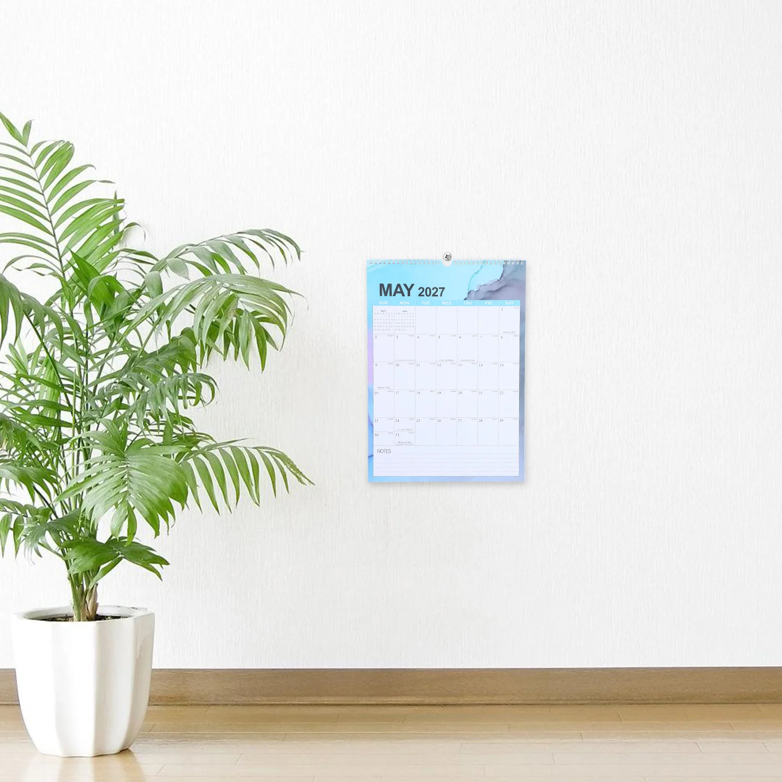 

2026 Wall Calendar Home Office Hanging Simple Decor Holiday Paper New Year Work