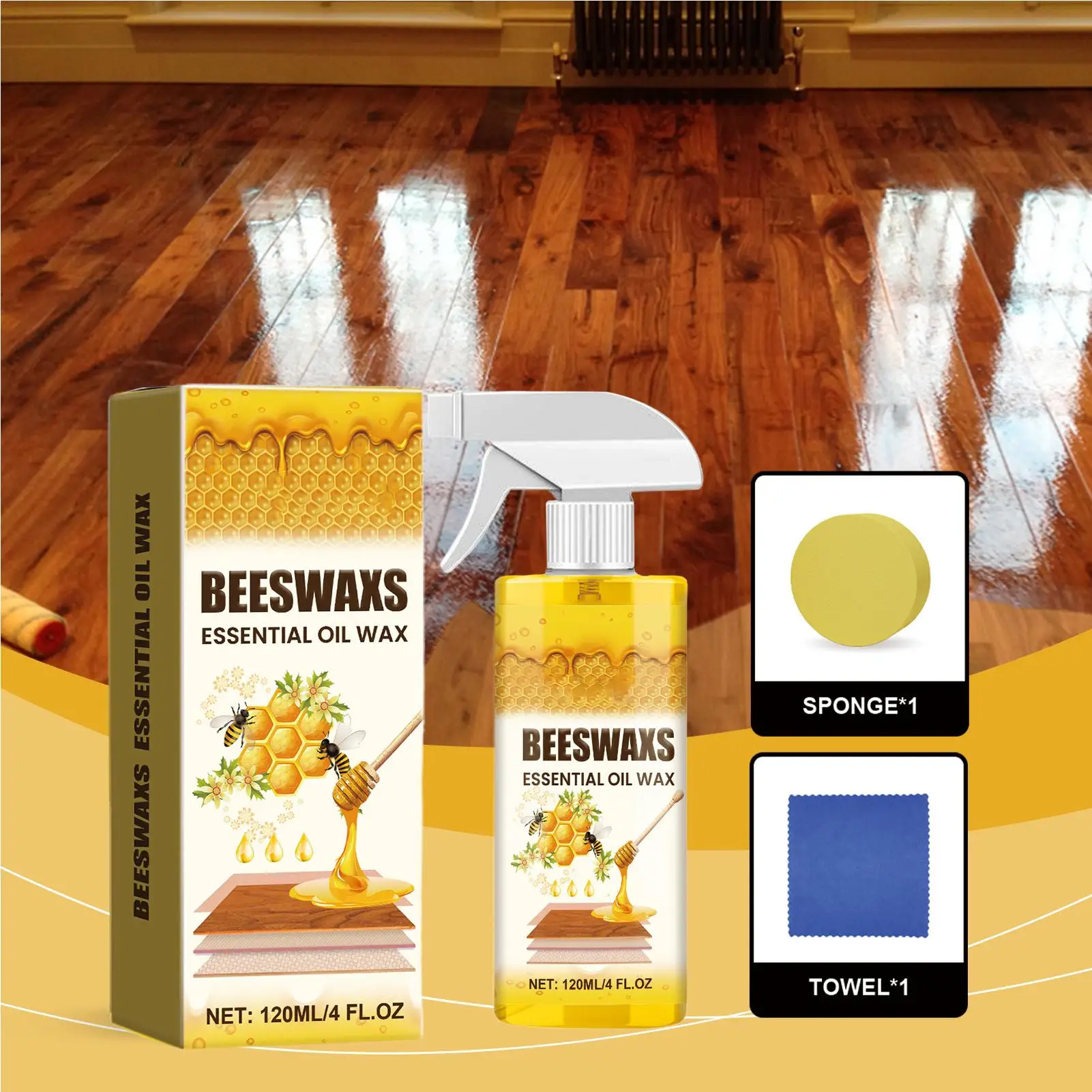120ml Restoration Care Spray Wood Restorer for Furniture for Furniture Wood Polishing Restorer for Woodworking Cabinet Flooring