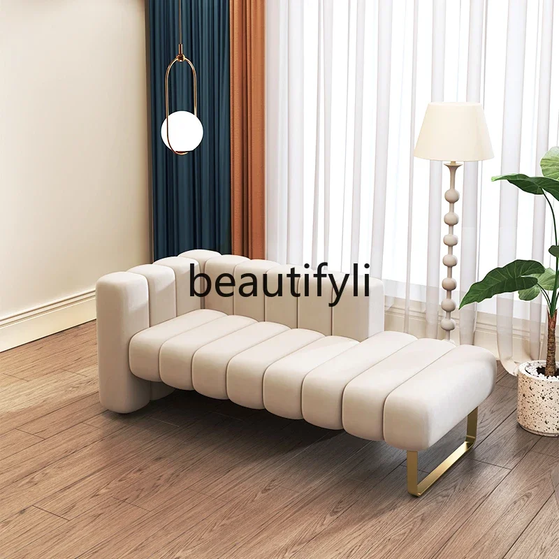 

X188 Nordic chaise longue sofa hotel room creative recliner cream style bedroom small sofa