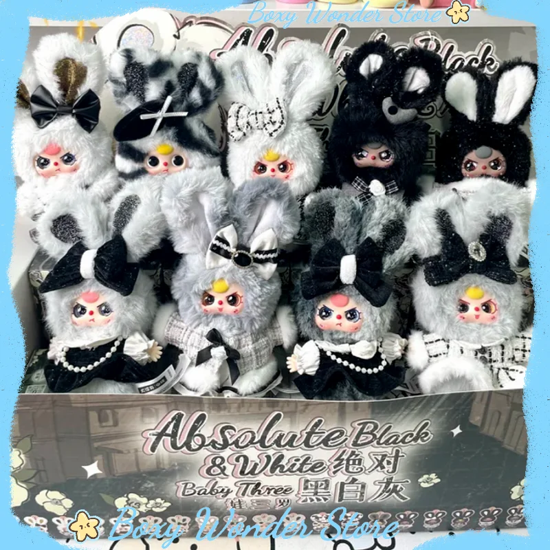 

New Baby Three Absolute Black&White Series Mini Blind Box Cute Bag Pendants Desk Ornament Trendy Toy Girls' Gifts Popular Doll