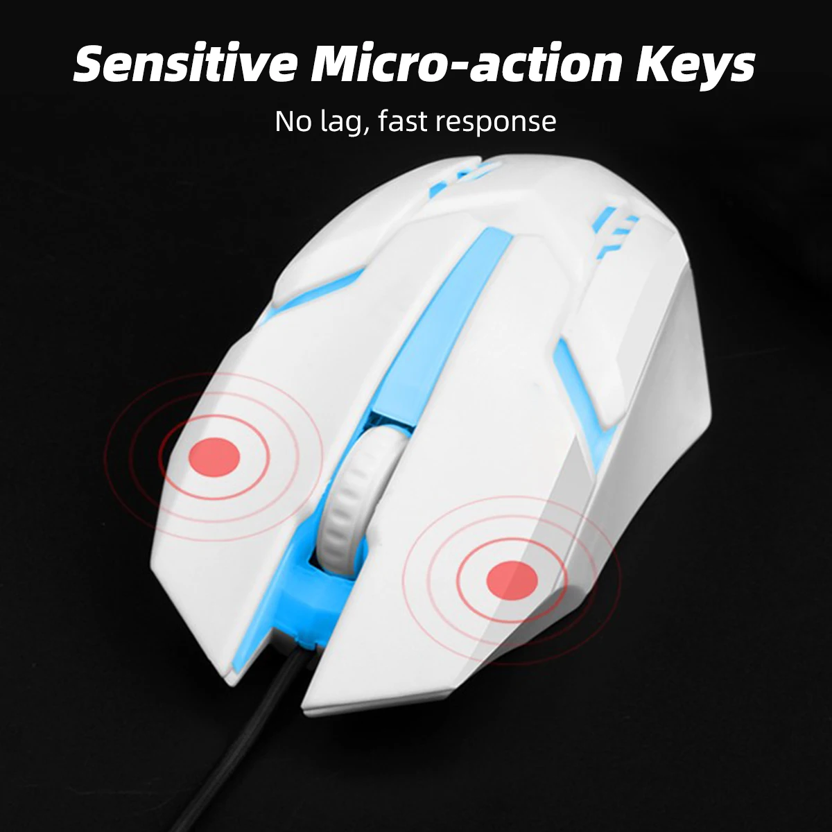 เมาส์ USB แบบมีสายสำหรับเล่นเกม1600 DPI ออปติคอล3ปุ่มเมาส์สำหรับคอมพิวเตอร์แล็ปท็อปคอมพิวเตอร์ E-Sports เมาส์แบบมีสาย1.2เมตรเมาส์แบบมีสายสำหรับเล่นเกม