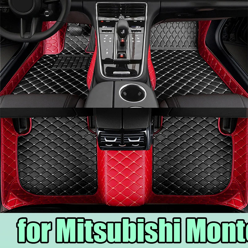 

Car Floor Mats For Mitsubishi Montero Outlander Airtrek CU ZE ZF 2001~2006 Leather Mat Rugs Carpets Car Accessories 2002 2003