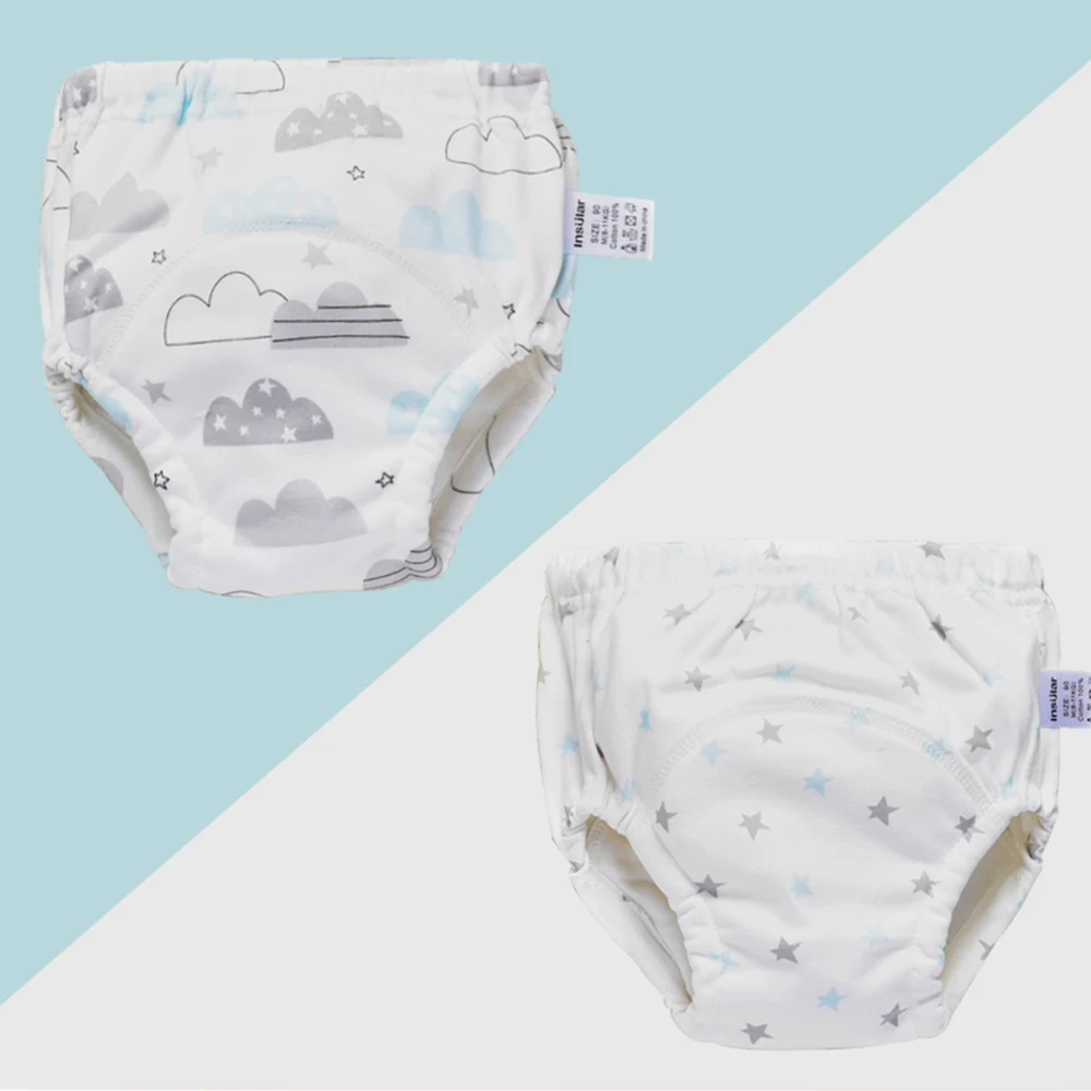 Insel Baby Trainings hose wieder verwendbare Baumwoll tuch Baby Windeln wasch bar Kleinkinder Kinder Unterwäsche Windel wechseln 2 teile/schachtel