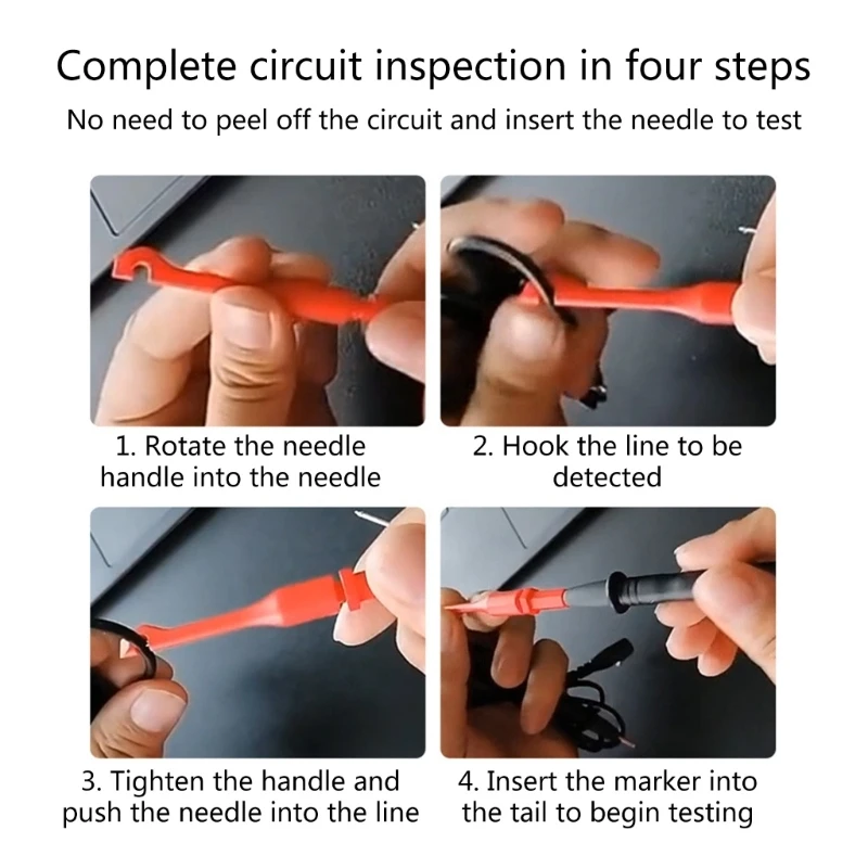 Puncture Probe Wire Piercing Test Clips Tool Automotive Repairing Multimeter Test Electrical Measuring Accessories