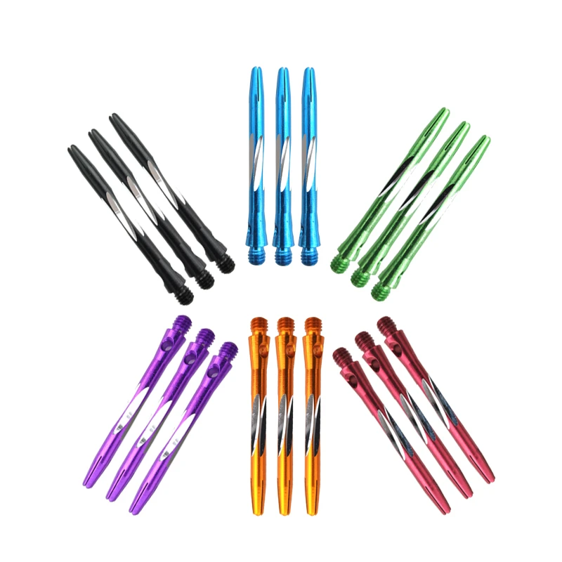 3pcs/ Set Of 6 Colored Carved Darts 45mm/1.78in Aluminum Alloy Darts Accessories Throwing Darts Game Entertainment