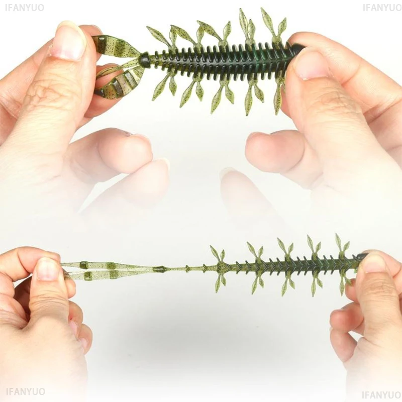 10 قطعة الصيد السحر الغريبة الروبيان 7.5 سنتيمتر 3 جرام العائمة الطعم TPE عالية الطفو الطعوم الاصطناعية تهتز الروبيان على شكل طعم ناعم