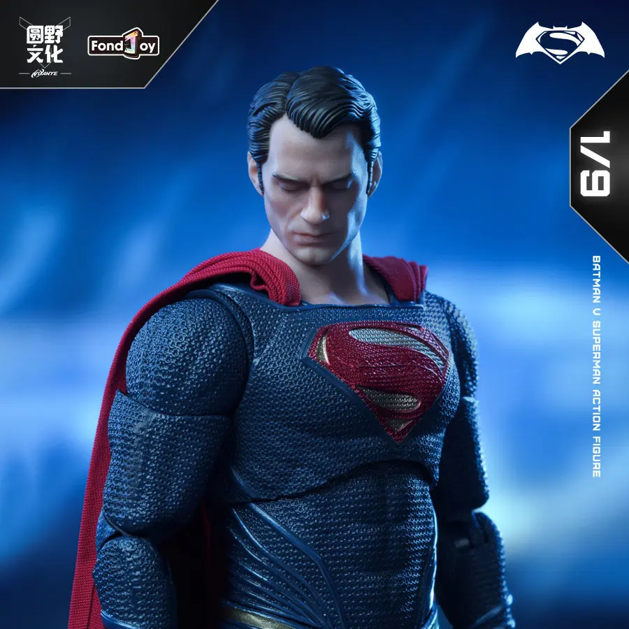 1/9 Scale Muscle Hero Figure Blue Suit Red Cape Super Hero Pvc Action Statue Collectible Model