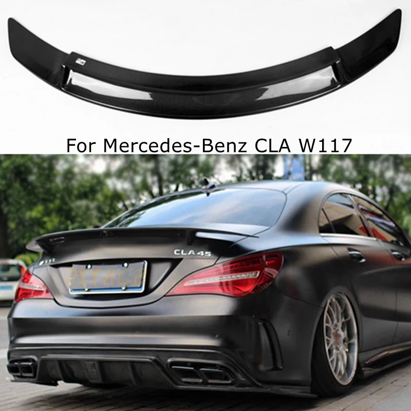 

For Mercedes-Benz CLA W117 CLA180 CLA200 CLA250 CLA260 CLA45 Carbon Fiber Rear Trunk Wing Spoiler RT Style 2014 - UP