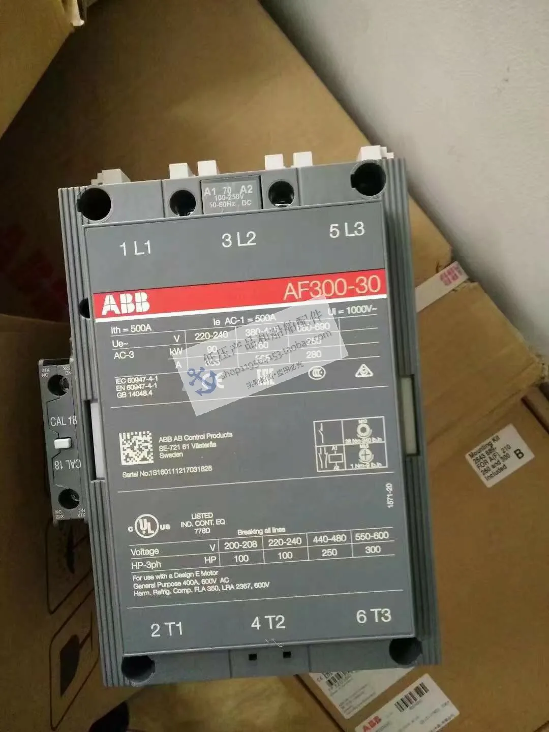 New Original ABB AC/DC Universal Coil Contactor AF300-30-11*100-250V AC/DC