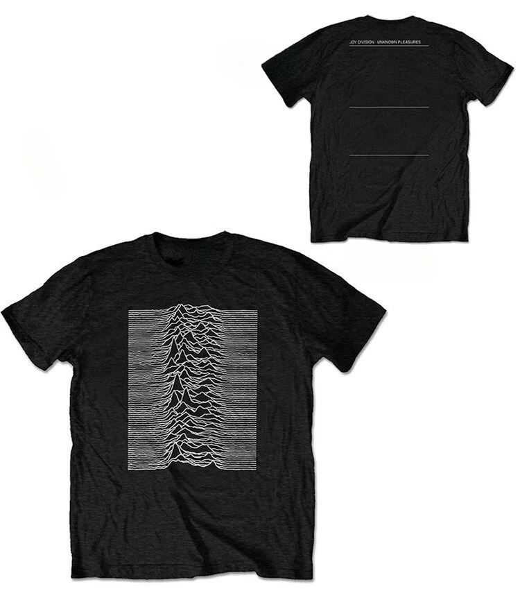 Joy Division Radio Wave Chart Happy Split Rock Music Leisure T-Shirt Men's and Women's Luxury Band Brand