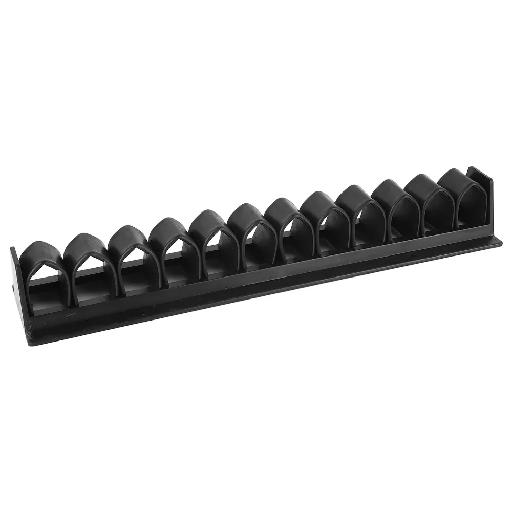 Plastic Horse Whip Crop Holder Black Wall-Mounted Horse Whip Crop Rack Minimalist Design Space Saving Horse Whip Storage Rack