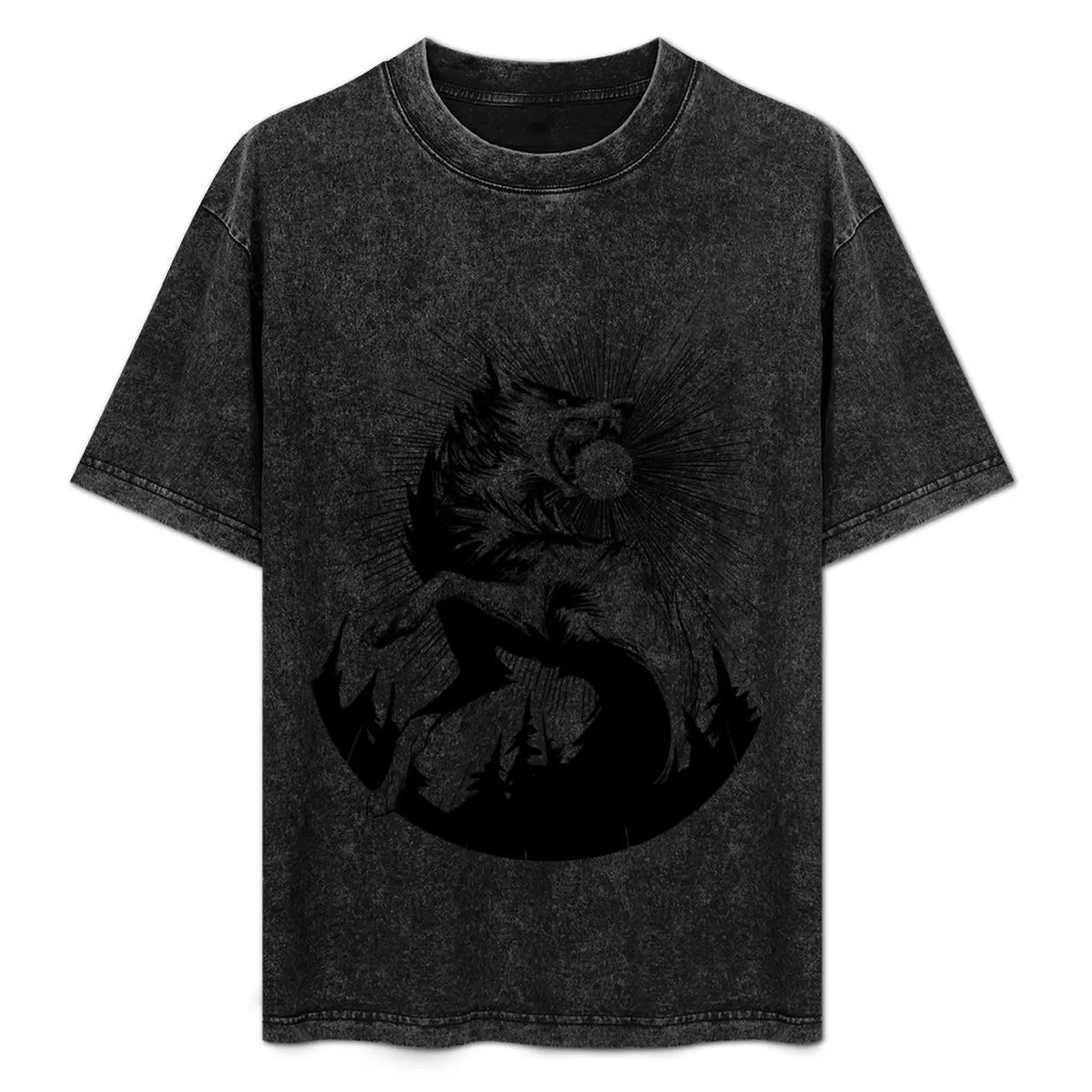 

The Wolf that Swallowed the Sun - Lineart T-Shirt Basic Lightweight Short Sleeve Tee