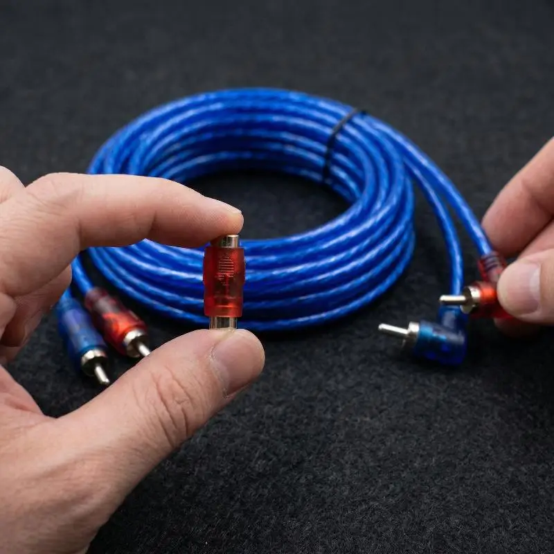 Automotive Pure Copper Audio Amplifier Cable 1/2/3/4.5/5m Car Audio System Modification Subwoofer Amplifier Wire Signal Cable