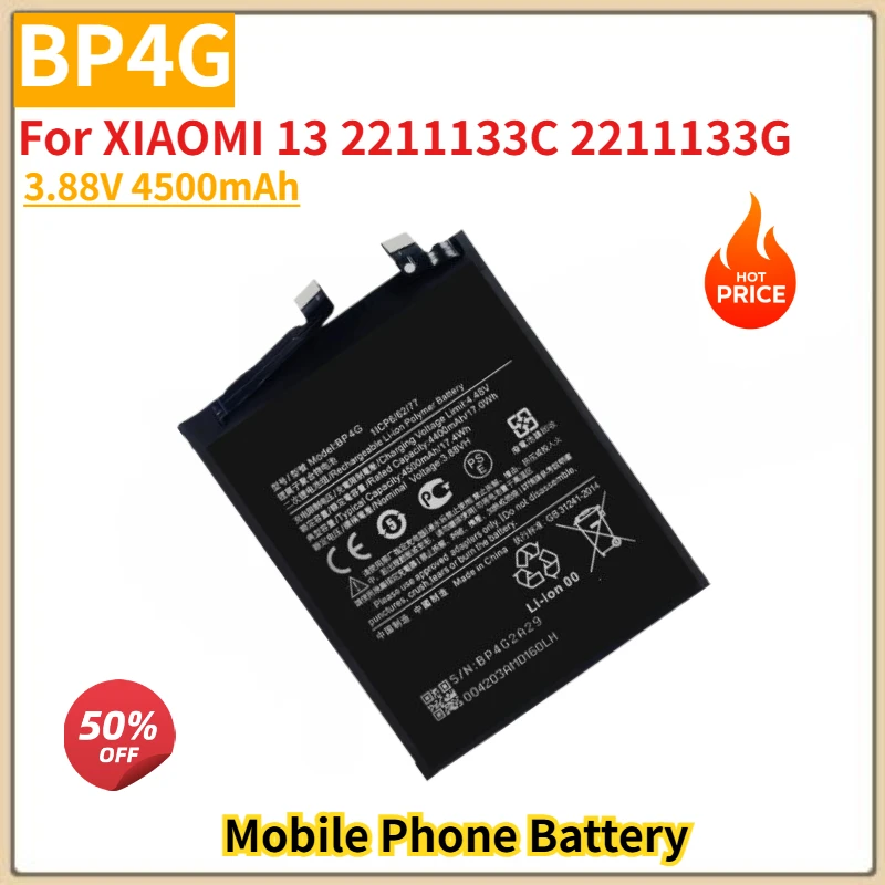

BP4G High Quality Phone Battery 3.88V 4500mAh For XIAOMI 13 2211133C 2211133G Brand New Replacement Battery