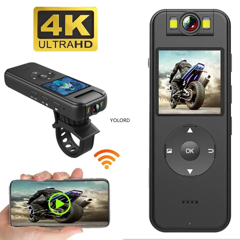 

Ultra HD 4K Wifi Hotspot Mini Camera Portable Digital Video Recorder DV Body Cam DVR Outdoor Camcorder