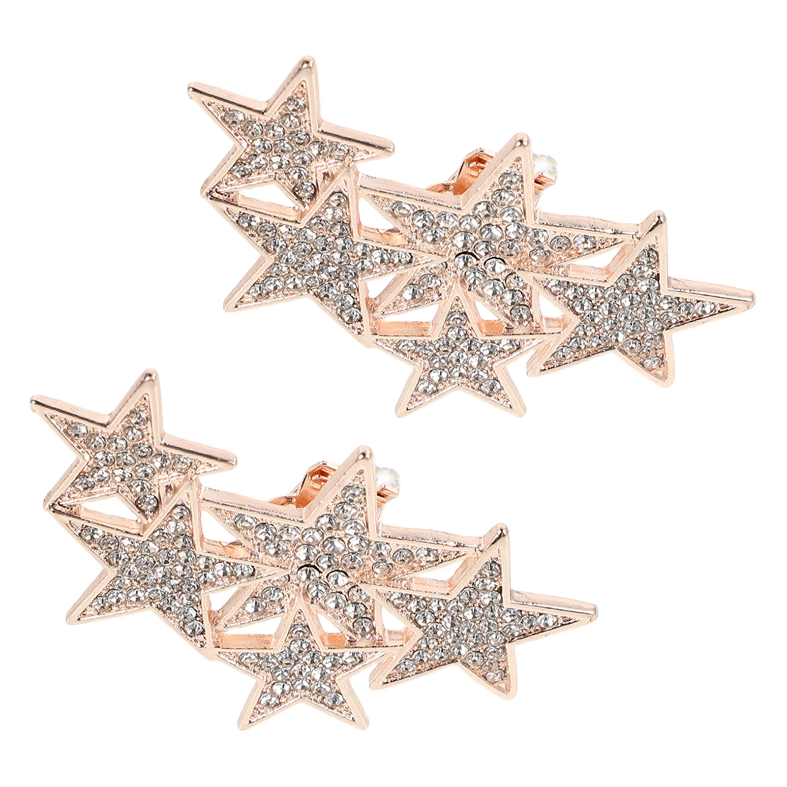 

2pcs Five Pointed Star Shoe Clips Crystal Buckles for Bridal High Heels Zinc Alloy Durable Shoe Decorations Accessories