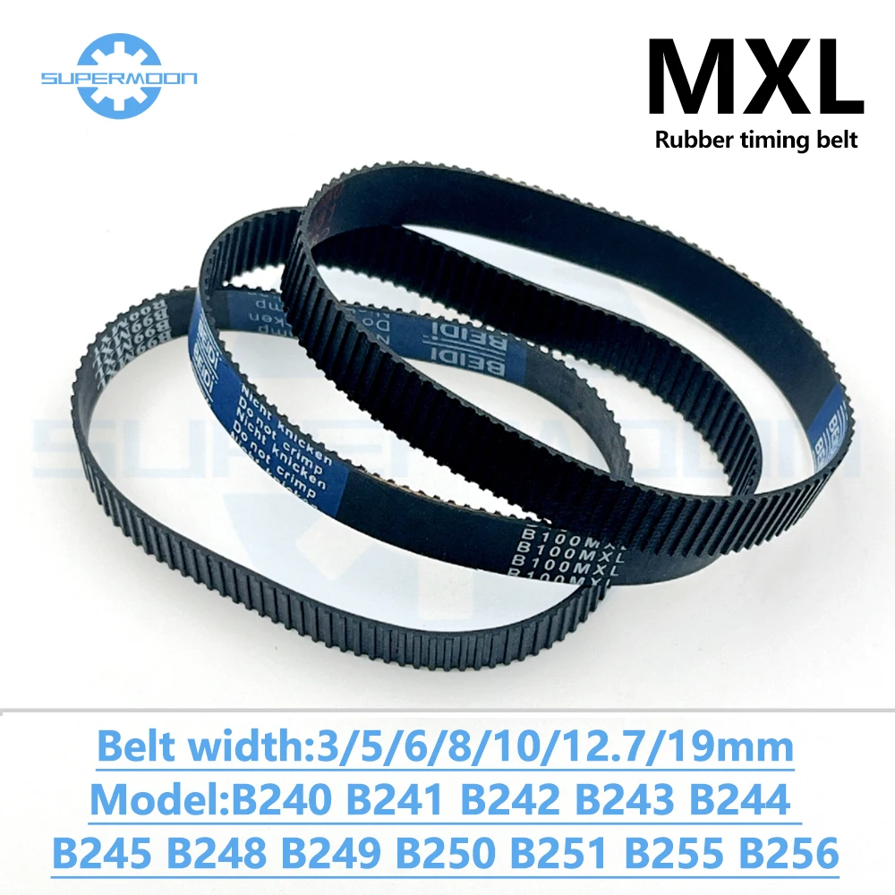 

MXL Trapezoidal Tooth Timing Belt B240 B241 B242 B243 B244 B245 B248 B249 B250 B251 B255 B256 Width 3-19mm 3D Printer Drive Belt