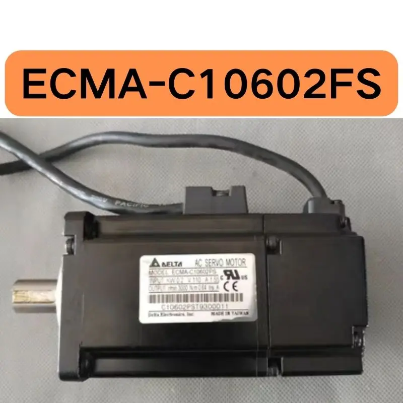 Second hand servo motor ECMA-C10602FS, 0.2KW tested OK, function intact