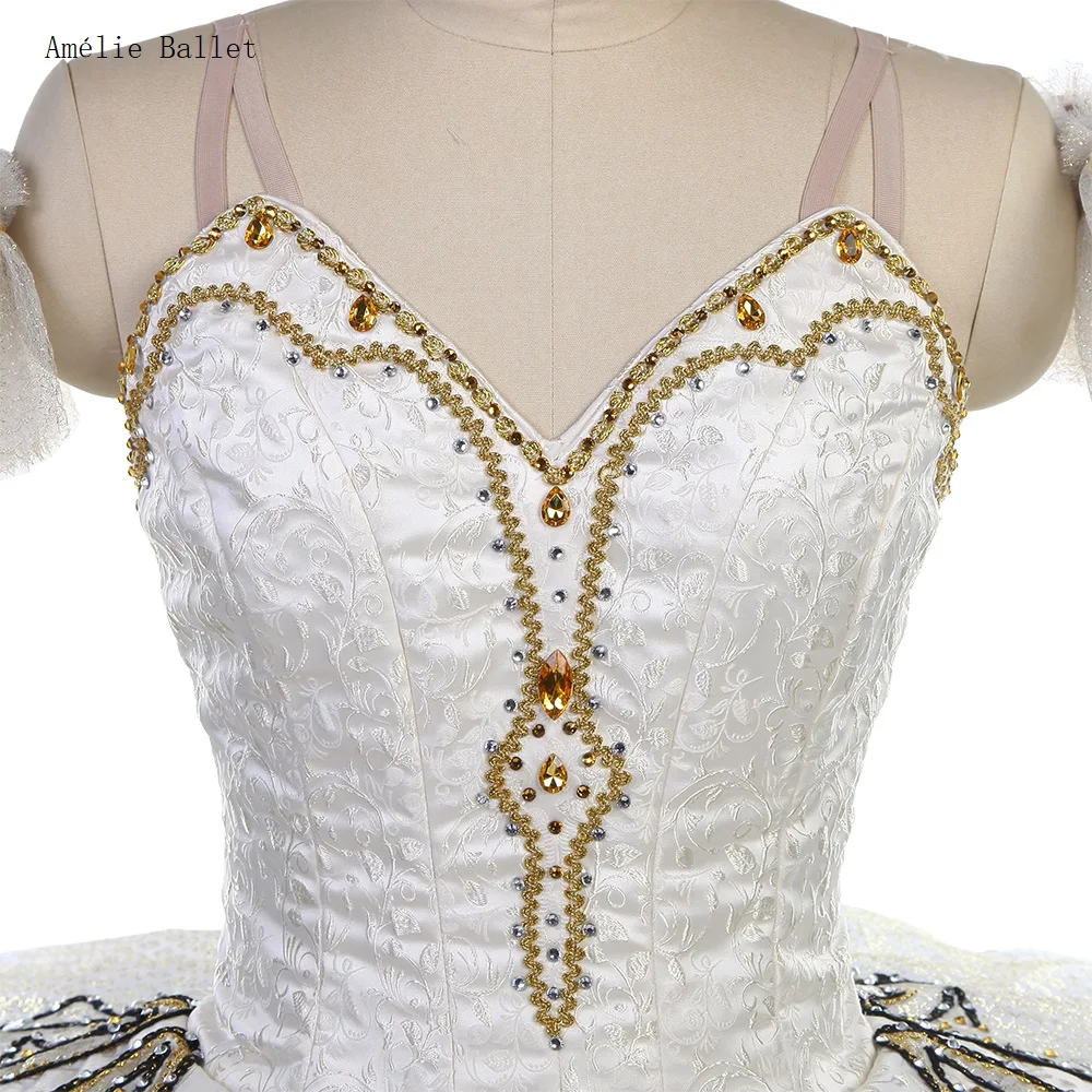 B24031 توتو باليه احترافي كلاسيكي عاجي للفتيات والنساء مصنوع حسب الطلب أزياء الأداء أو المنافسة #5