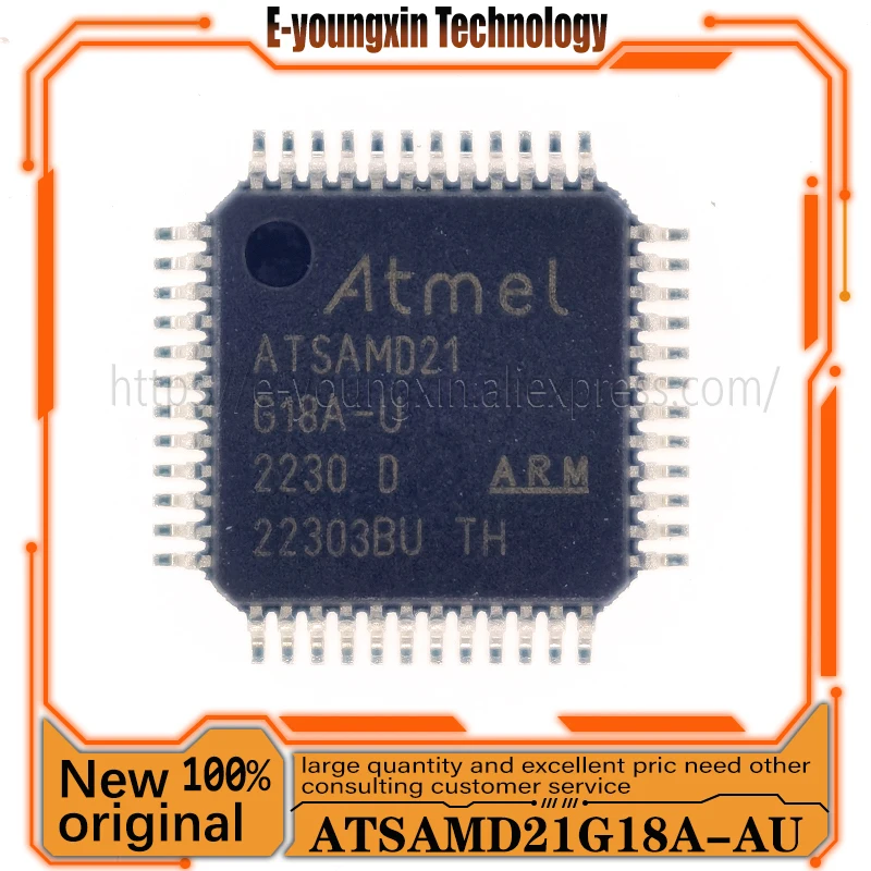 1~20PCS/LOT ATSAMD21G18A-AU ATSAMD21 G18A-U TQFP48 Microcontroller 32-Bit Single-Core 48MHz 256KB 100% New Original In Stock