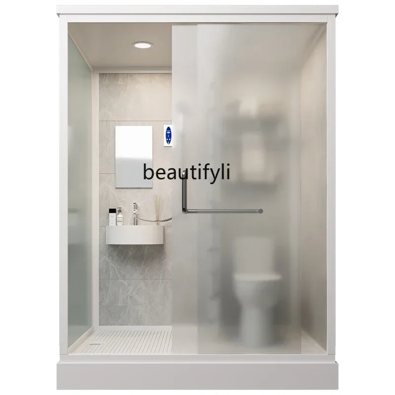 

Shower room, integrated bathroom, household integrated bathroom, apartment bathroom with toilet