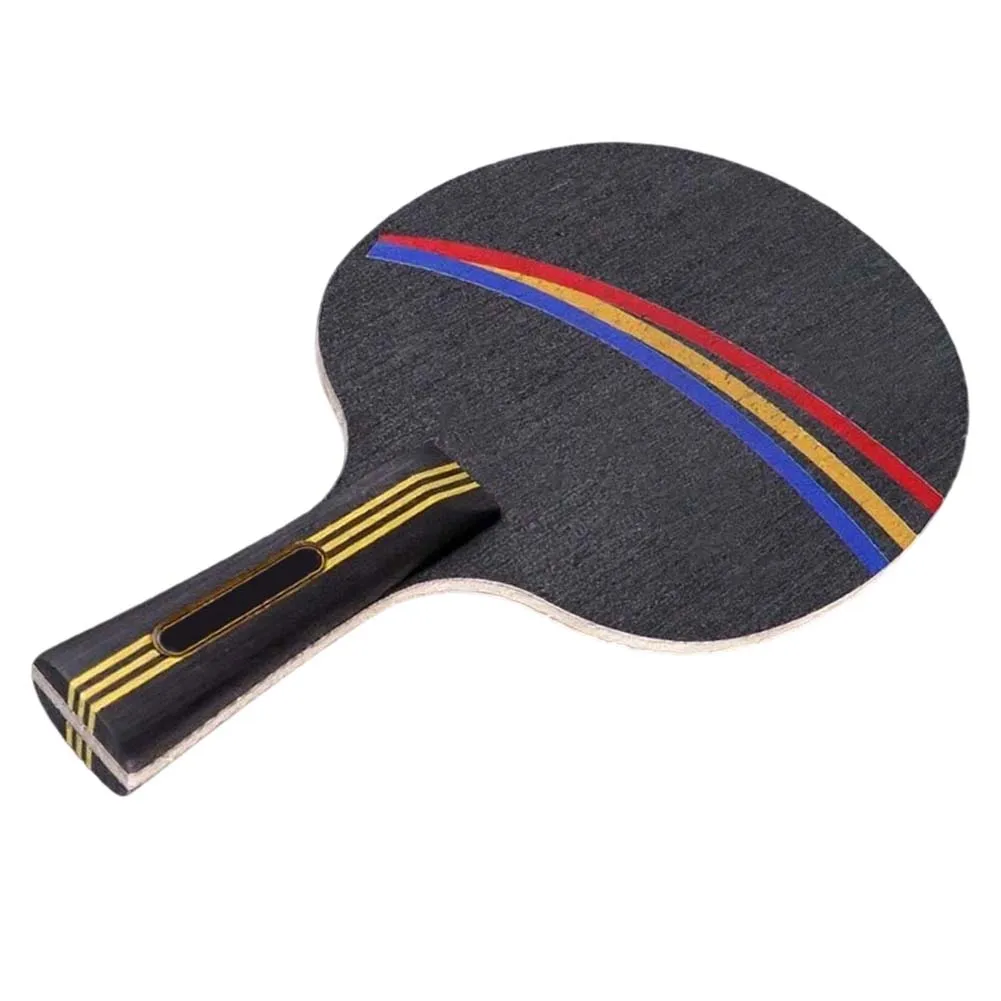 Table Tennis Racket Constructed with 5 Wood Layers and 2 Carbon Sheets for Balanced Power Control and Responsive Handling