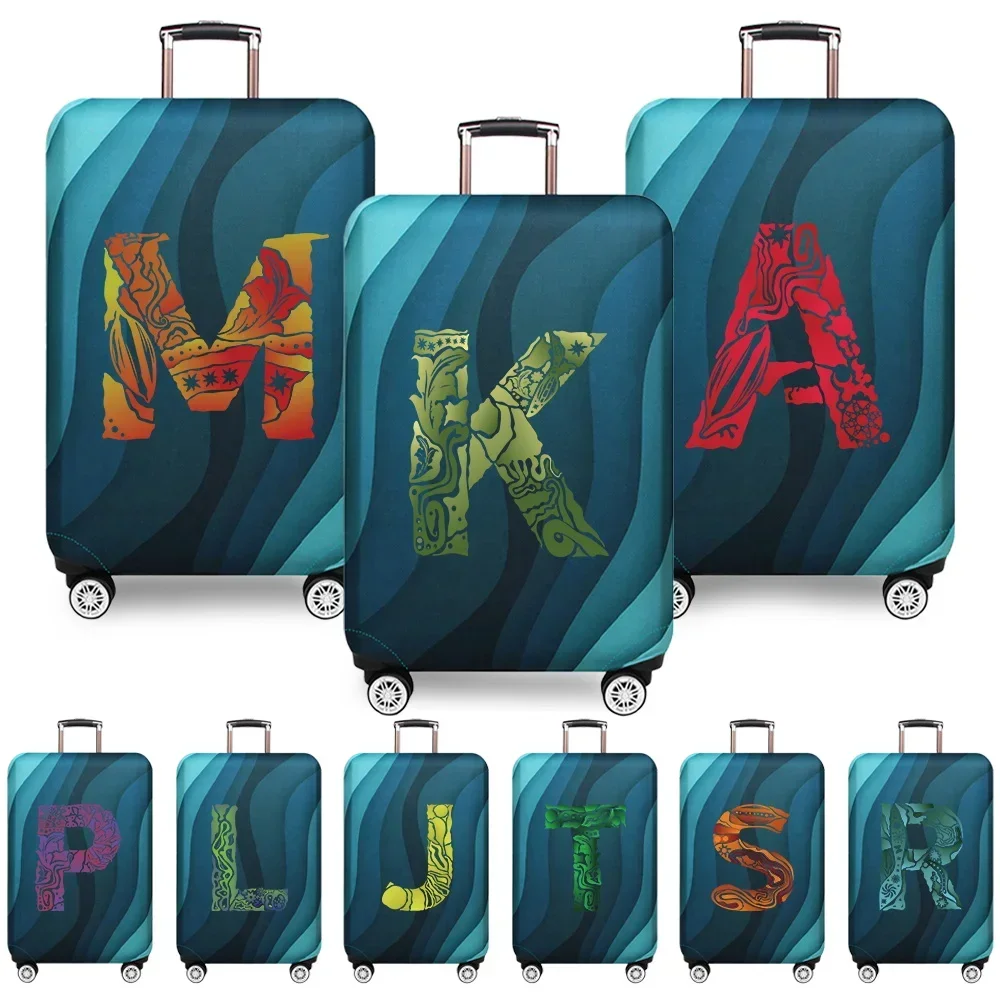 Luggage Protective Cover Stretch Fabric Luggage Protective Covers Dust Cover Anti-Scratch Suitcase Covers Engrave Image Series