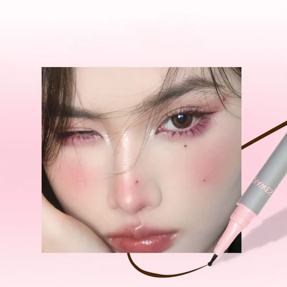 Durable Natural Face Fake Freckles Pen Lightweight Sweatproof Face Fake Tear Mole Pen Waterproof Round Head Eyebrow Pencil Girl