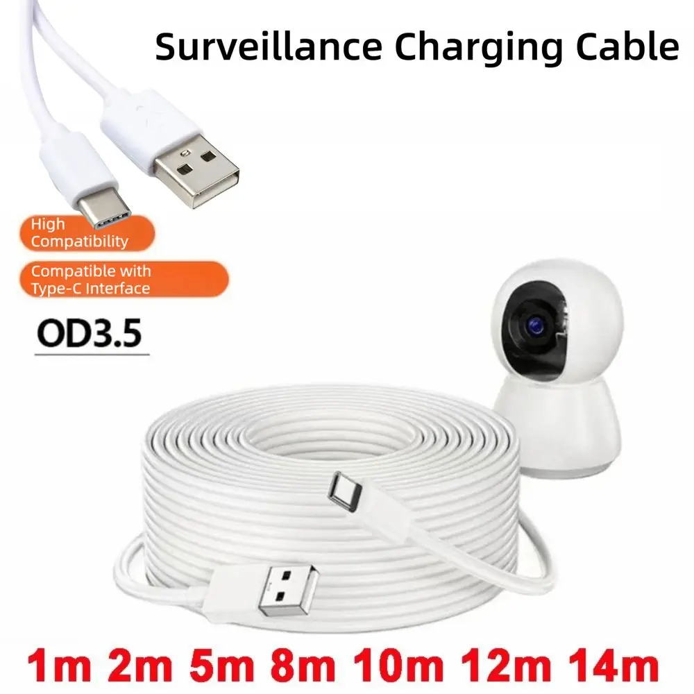 USB To Type-C Monitoring Device Charging Cable Pure Copper Core Extension Charging USB Extended Charging Cord