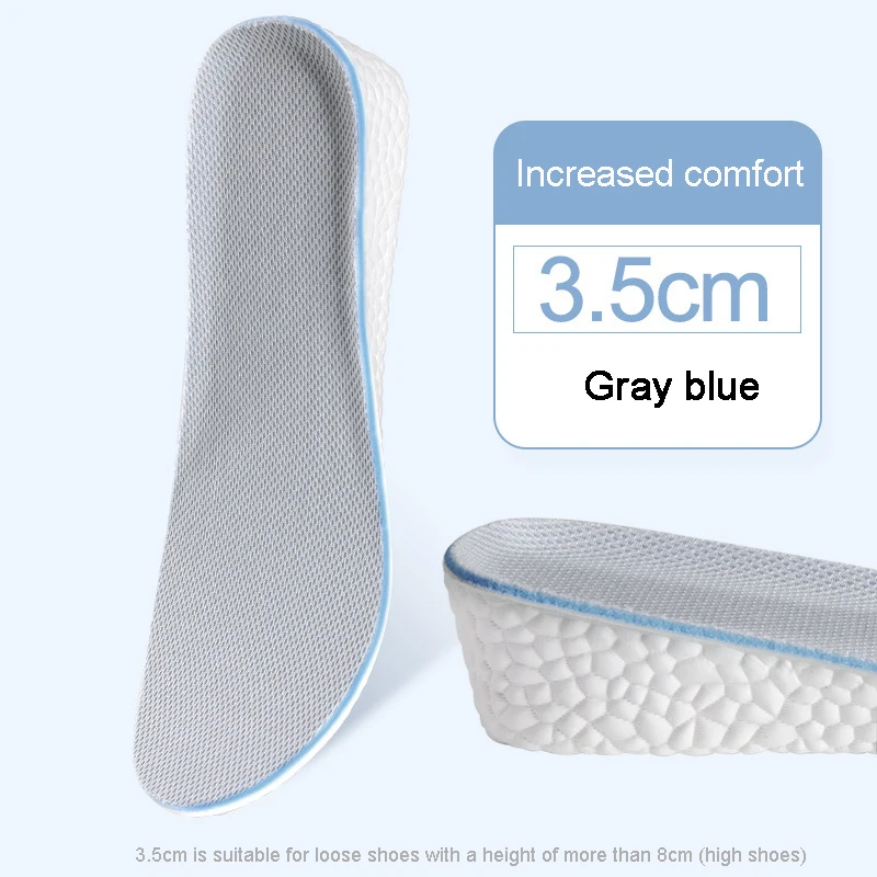 1Pair Shock Absorbing Sole Elastic Insoles for Sports Shoes Men's Women's Height Increase Insoles Soft and Comfortable Insoles, image 9