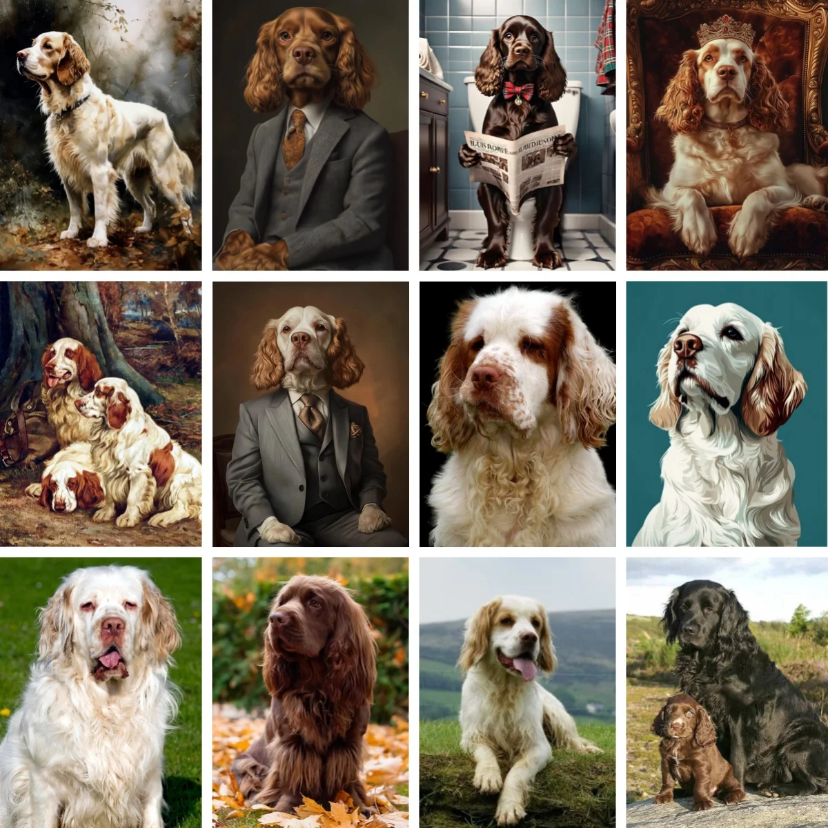 

Алмазная мозаика DIY: Собака Кламбер-спаниель, 5D алмазная вышивка, полная выкладка, портрет щенка Сассекс-спаниеля, декор для дома