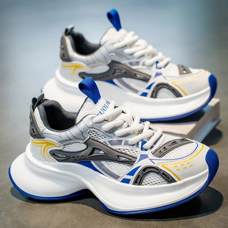 39-46large-size Shoes for Men High Quality Casual Running Sports Men Shoes Height-increasing Thick-soled Men's Platform Sneakers - Image 4