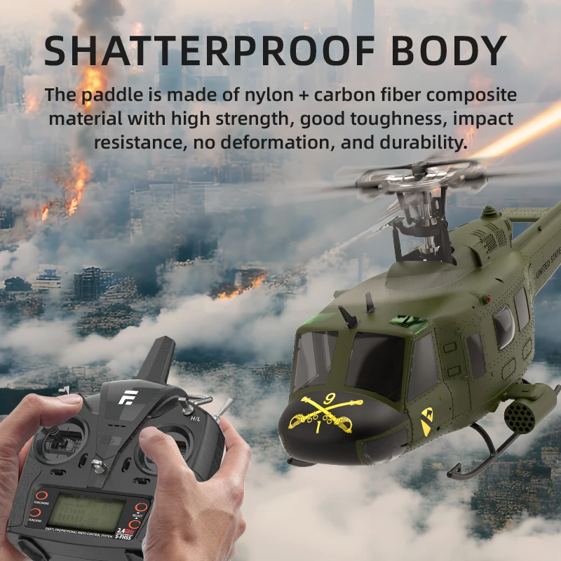 Eachine E190 PRO UH-1 6-Channel RC Helicopter Brushless Motor GPS