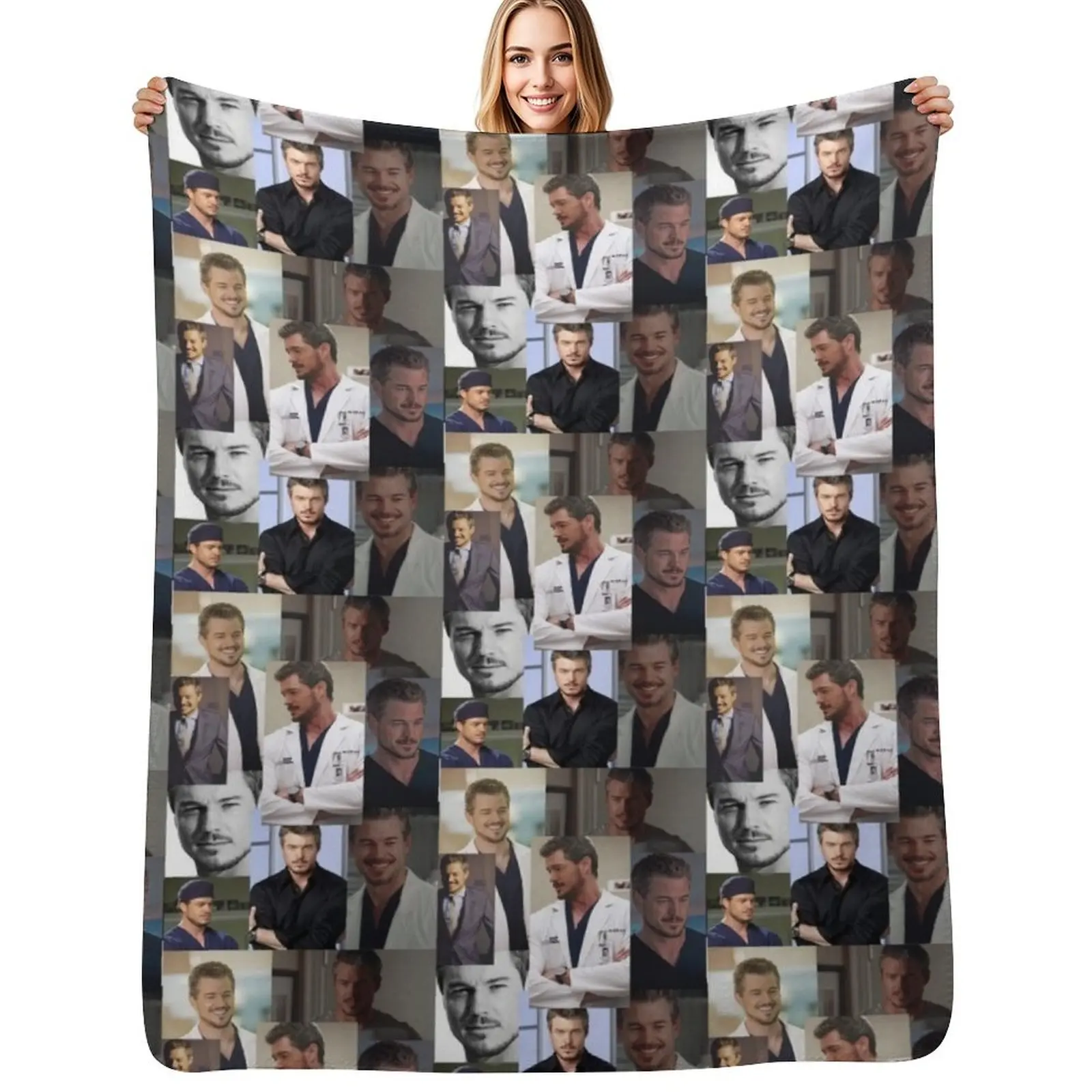 Mark sloan Throw Blanket Shaggy Retros Personalized Gift Soft Sleeping Bag Thermals For Travel Blankets