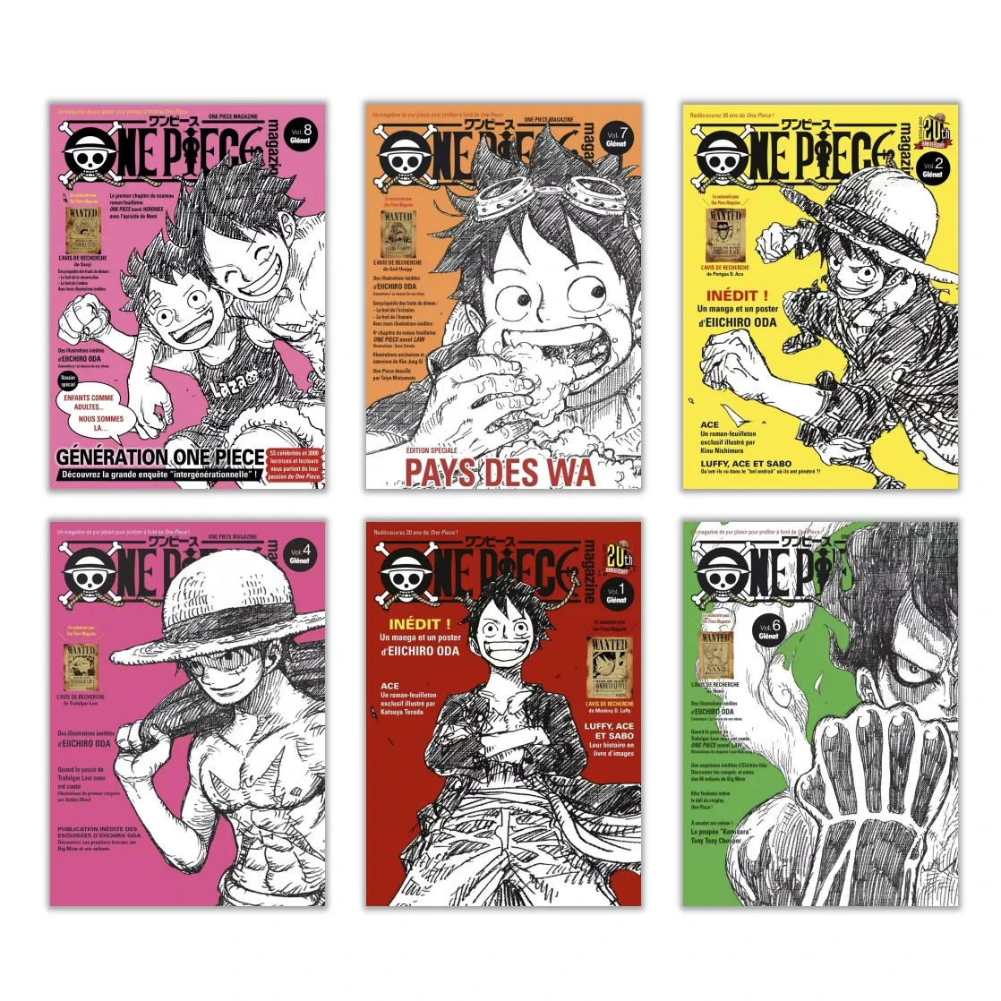 Imán Oficial para Refrigerador con Diseño de la Portada de la Revista del Manga One Piece, Set de Artículos Coleccionables de Anime para Fanáticos del Anime, Decoración para el Hogar