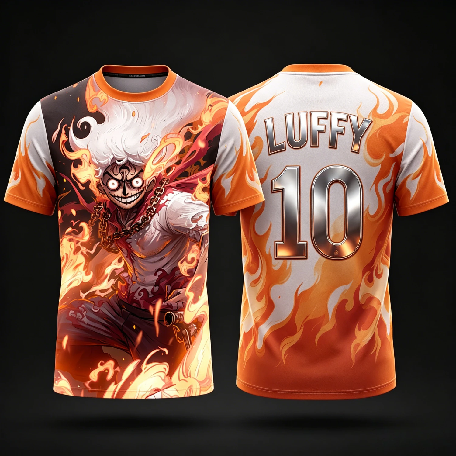 2026 Summer One Piece Luffy Retro Cosplay T-shirt Men's Oversized 3D Printed Short-sleeved Family Unisex Children's Sports Shirt