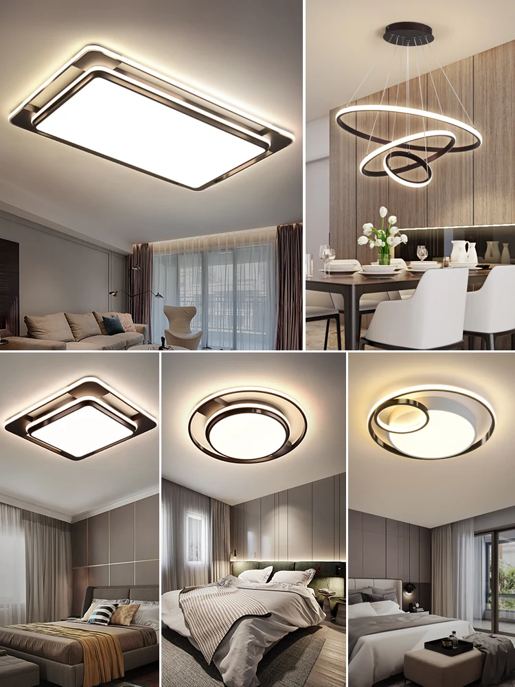 Modern and minimalist bedroom ceiling light Nordic LED atmospheric and warm study, living room, room lighting fixtures