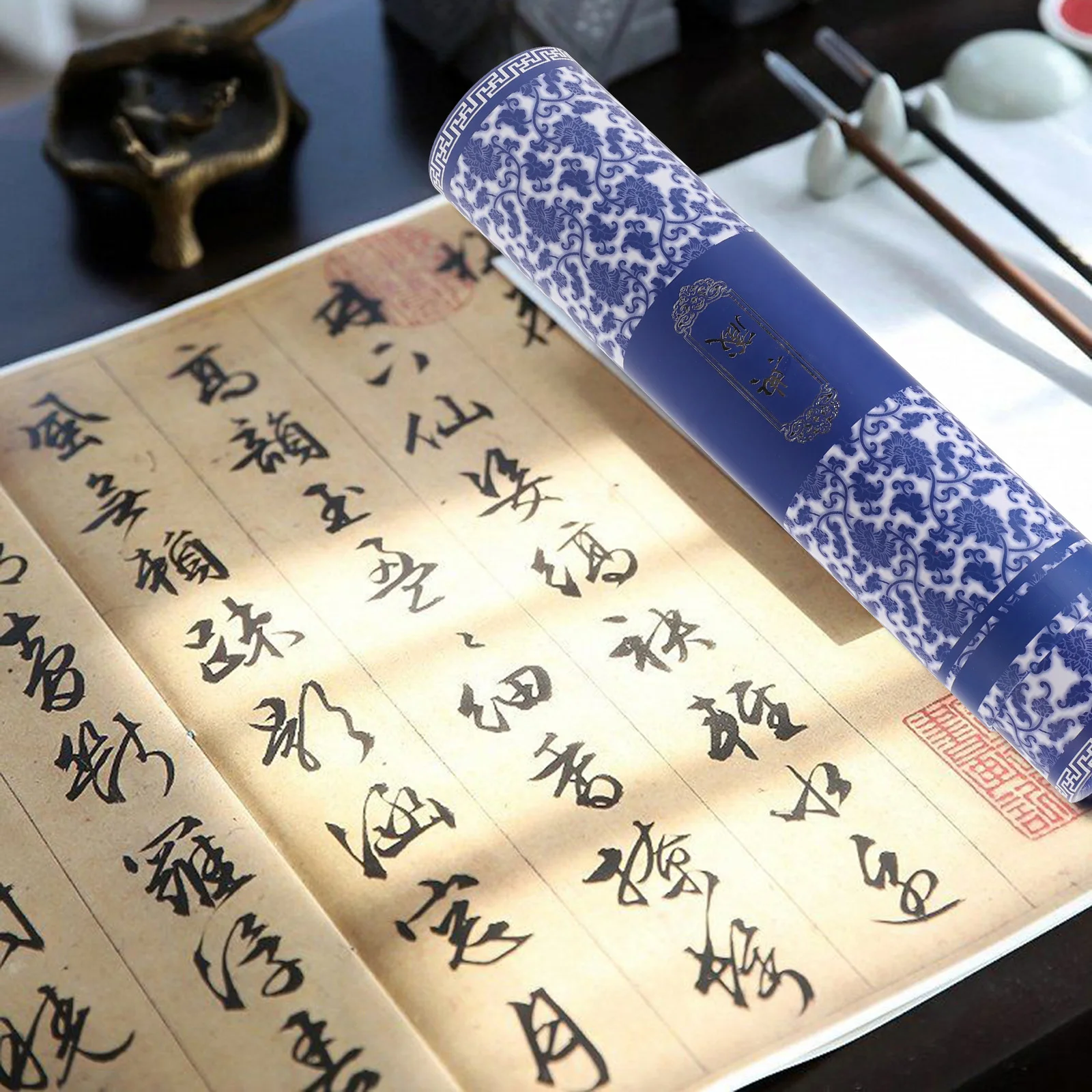 أنبوب ملصق من الورق المقوى للتخزين القابل للتمديد لمخططات الأعمال الفنية والوثائق والرسومات والخرائط صندوق شحن مقاوم للماء #1