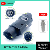 Hot Selling 32A 7.2KW AC EV Charging Adapter GBT To Type 1 GB/T Female Plug with Type 1 Female Converter for J1772 Electric Cars