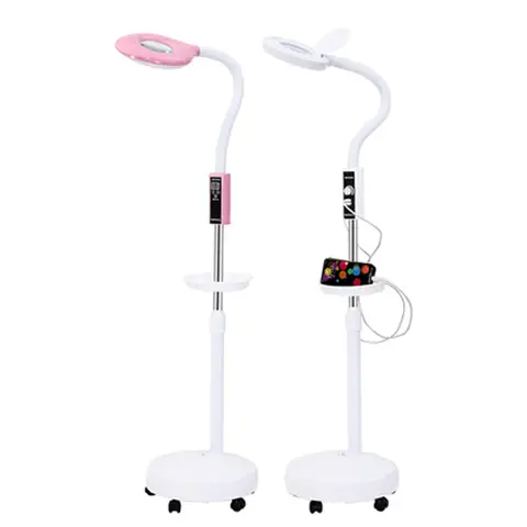 Magnifying Glass Light LED Beauty Cold Light Lamp 16x Magnifying Glass Manicure Tattoo Shadowless Lamp Rotating Dimming Eye Protection Floor Lamp