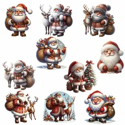 White Beard Christmas the elderly iron on transfer for clothing dtf transfers ready to press Heat Transfer Printing