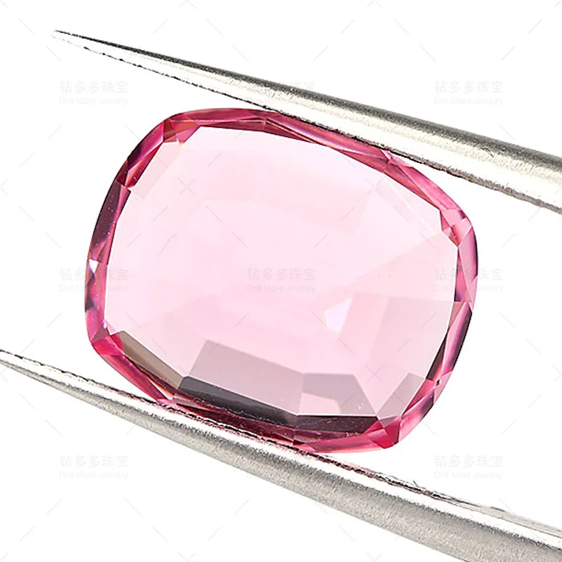 Cushion Cut Palpalacha 9.85ct Laboratory Cultivates Sapphire Orange Pink Premium Gemstones With An Optional GA Certificate